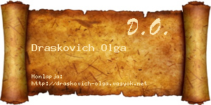 Draskovich Olga névjegykártya