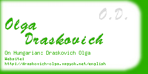 olga draskovich business card